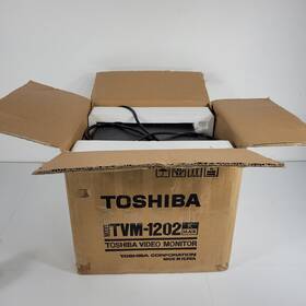 Toshiba Tvm-1202 Vintage 1995 Crt B&w Security Camera Monitor 13 Inch Screen