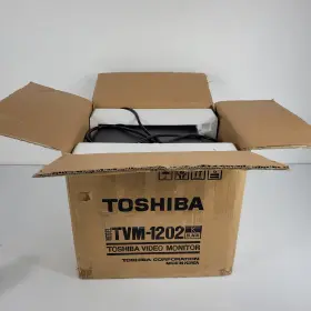Tvm-1202 Toshiba Vintage 1995 Crt B&w Security Camera Monitor 13 Inch Screen