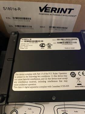 Verint S1801er Systems H.264 Compact High-resolution Video Dec