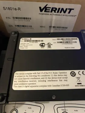 S1801er Verint Systems H.264 Compact High-resolution Video Dec