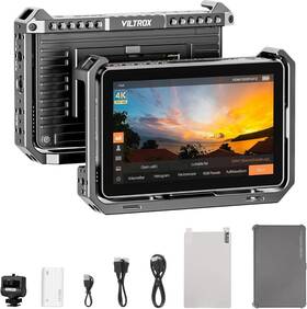 Viltrox 953400305036 Dc-x2 6ftft Touchscreen Camera Monitor With Rig Cage New