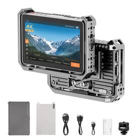 Viltrox Fs-jyc-03459-2 Dc-x3 Touchscreen Camera Monitor Kit With Rig Cage 2000 Nits 4k Sdi Hdmi In/