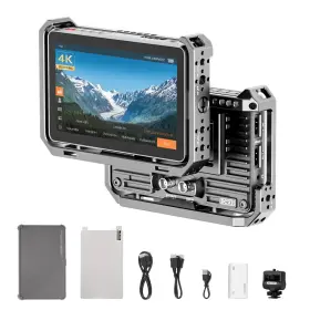 Fs-jyc-03459-2 Viltrox Dc-x3 Touchscreen Camera Monitor Kit With Rig Cage 2000 Nits 4k Sdi Hdmi In/