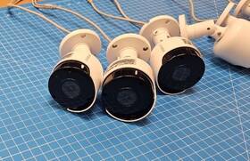 Wisenet Bdc-8044dbf Lot Of 7 Hanwha Digital Color Video Cameras 2 With Cables