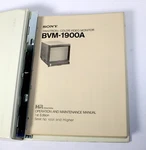 Sony BVM-1900A / BKM-2050 Service Manual Open. Price: $33.99.