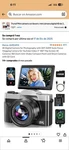 Aureapix 64MP 4K Wi-fi Compact Camera, 16X Zoom, Autofocus, Flip Screen, Black New. Price: $32.99.