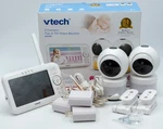 Vtech VM5463-2 Video Baby Monitor With 5" Screen, Pan Tilt Zoom, Sound Light Used. Price: $44.44.