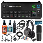 Rodecaster Video All-in-one Production Console + Studio Headphones Microphone New. Price: $1189.95.