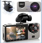 Iiwey T2 3 Channel Dash Cam Full Hd 1080P Front & Rear Inside 2.5" Screen A2 Open. Price: $49.99.