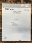 Sony KV-1367 Tv Supp. Service Manual *original* Unspecified. Price: $9.97.