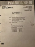 Original Sony Service Manual Us/canada Model PVM-80410/ 8044Q Vintage Circuits Like. Price: $90.25.