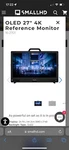 Smallhd Oled 27" 4K Ultra Reference Monitor #16-2701 Used. Price: $7500.00.