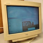 Sony Trinitron Dell D1025TM 17" Crt Monitor Vga Retro Pc Xp Working Dim. Price: $74.99.