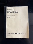 Rare Sony PVM-L2300 Trimaster Service Manual 1ST Edition Original 2008 Ottime. Price: $116.26.