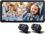 2-KIDS Baby Car For Seat: 6.9 Inch Ultrawide Display With Two Cameras Rea New. Price: $113.99.
