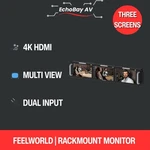 Feelworld Triple 5.5" 2RU Rackmount Monitor (T51 PLUS/T51 Plus-h) New. Price: $450.00.