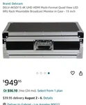 Delvcam DELV-4KSDI 15-C Rackmount For 15.6 Lcd Monitor DE15A60632038 Case Only Used. Price: $200.00.