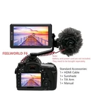 Feelworld F6 5.7" 4K Hdmi On-camera Monitor With Tilt Arm & Power Output Open. Price: $60.00.
