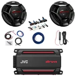 2X Jvc CS-DR621 6.5" 300W Coaxial Speakers, 600W Mono Amplifier W/ Plug Play New. Price: $438.00.