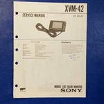 Sony XVM-42 Service Manual Original Paper Oem Repair Guide Usa Unspecified. Price: $106.75.
