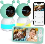 Boifun 2K Wifi Baby Monitor With Cameras, App & 5" Split-screen Control,ptz New. Price: $159.99.