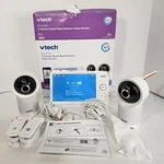 Vtech 2-CAMERAS And Tablet Smart Wifi Baby Monitor, VM901-2HD Tested Works Used. Price: $89.99.